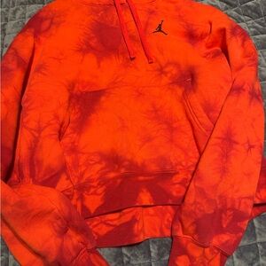 Jordan Red Tie-Dye Sweatshirt